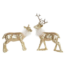 Décorations de Noël DKD Home Decor Résine Renne (17