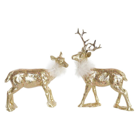 Décorations de Noël DKD Home Decor Résine Renne (17
