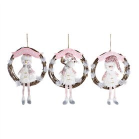 Décorations de Noël DKD Home Decor Rotin (37 x 10 x 38 cm) (3 Unités)