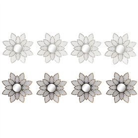 Ensemble de miroirs DKD Home Decor Miroir Champagne Doré PP 2 Unités (25 x 1 x 25 cm)