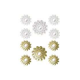 Ensemble de miroirs DKD Home Decor Miroir Champagne Doré Blanc PP 2 Unités (35 x 1