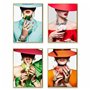 Cadre DKD Home Decor Chapeau Moderne (63 x 3