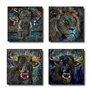 Cadre DKD Home Decor animaux Moderne (60 x 2 x 60 cm) (4 Unités)