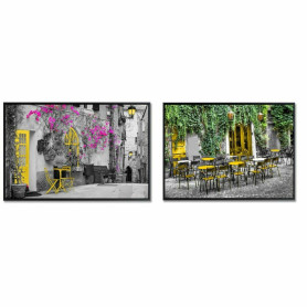 Toile DKD Home Decor Rue (2 Unités) (73 x 3