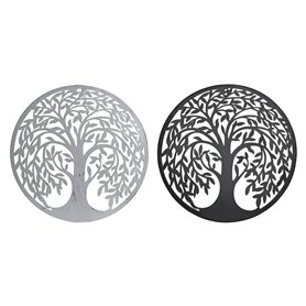 Décoration murale DKD Home Decor Arbre Métal Traditionnel (2 Unités) (40 x 1 x 40 cm)
