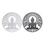 Décoration murale DKD Home Decor Métal Buda (2 Unités) (60 x 1 x 60 cm)