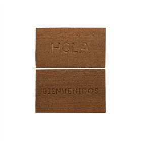 Paillasson DKD Home Decor Marron Caoutchouc Coco (75 x 45 x 2