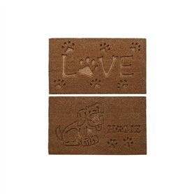 Paillasson DKD Home Decor Marron Caoutchouc Coco (75 x 45 x 2