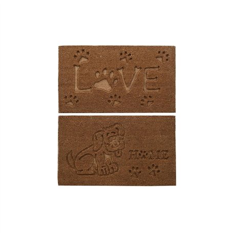Paillasson DKD Home Decor Marron Caoutchouc Coco (75 x 45 x 2