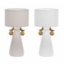 Lampe de bureau DKD Home Decor Céramique Polyester (22 x 22 x 44 cm) (2 Unités)