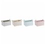 Boîte Décorative DKD Home Decor Polyester EVA (35 x 25 x 18 cm) (4 Unités)