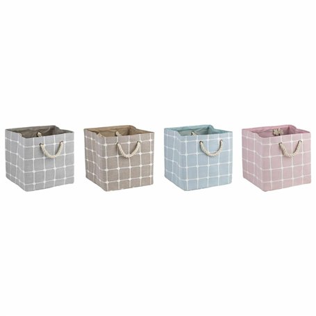Boîte Décorative DKD Home Decor Polyester EVA (30 x 30 x 30 cm) (4 Unités)