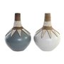 Vase DKD Home Decor Bleu Blanc Bambou Coquillages (30 x 30 x 40 cm) (2 Unités)