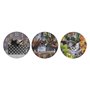 Horloge Murale DKD Home Decor Multicouleur Chats Bois MDF (34 x 4 x 34 cm) (3 Unités)