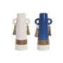Vase DKD Home Decor Céramique Blanc Blue marine (9