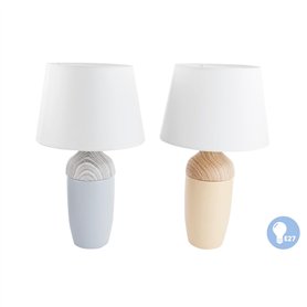 Lampe de bureau DKD Home Decor Céramique Marron Blue marine (2 Unités)