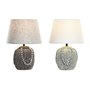 Lampe de bureau DKD Home Decor Noir Tissu Polyester Vert Grès 220 V 50 W (24 x 24 x 34 cm) (2 Unités)