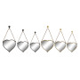 Ensemble de miroirs DKD Home Decor Scandi Verre Noir Doré polypropylène (26 x 3 x 26 cm) (2 Unités)
