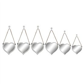 Ensemble de miroirs DKD Home Decor Scandi Verre Blanc polypropylène (26 x 3 x 26 cm) (2 Unités)