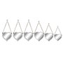 Ensemble de miroirs DKD Home Decor Scandi Verre Blanc polypropylène (26 x 3 x 26 cm) (2 Unités)