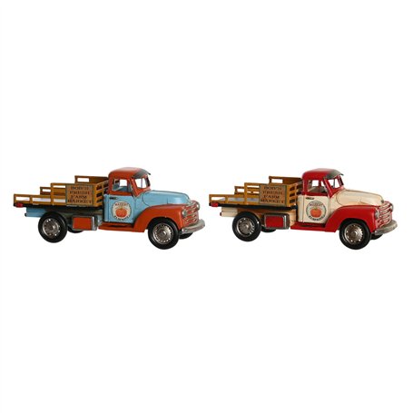 Figurine Décorative DKD Home Decor Bleu Blanc Rouge Orange Vintage 31 x 12 x 13 cm (2 Unités)