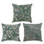 Coussin DKD Home Decor Blanc Vert Fleurs Tropical (40 x 15 x 40 cm) (3 Unités)