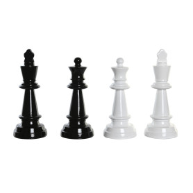 Figurine Décorative DKD Home Decor Noir Blanc Résine Pièces du jeu d'échec Moderne (11 x 11 x 27
