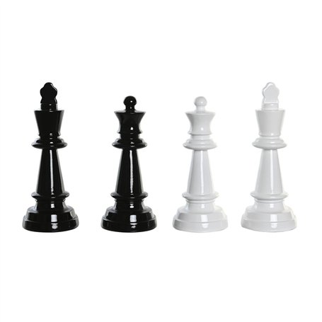 Figurine Décorative DKD Home Decor Noir Blanc Résine Pièces du jeu d'échec Moderne (11 x 11 x 27