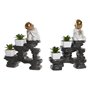 Figurine Décorative DKD Home Decor Noir Doré Blanc Résine Moine Oriental (21 x 7