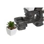 Figurine Décorative DKD Home Decor Noir Doré Blanc Résine Moine Oriental (21 x 7,5 x 25 cm) (2 Unités)