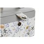 Boîte à bijoux DKD Home Decor Blanc Gris Lila Rose clair Polyuréthane Miroir 17 x 12 x 10 cm (2 Unités)