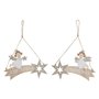 Décoration Suspendue DKD Home Decor Blanc Doré Bois 22
