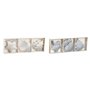 Décoration Suspendue DKD Home Decor Blanc Gris Métal 7 x 2 x 7 cm (6 Pièces) (2 Unités)
