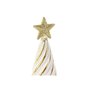 Décorations de Noël DKD Home Decor Blanc Doré 9 x 9 x 25 cm (2 Unités)