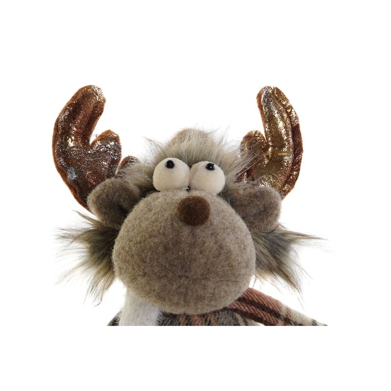 Image secondaire de Décorations de Noël DKD Home Decor Marron Renne 14 x 12 x 35 cm (2 Unités)
