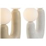 Lampe de bureau Home ESPRIT Blanc Beige Céramique Verre 220 V 20 x 11 x 31 cm (2 Unités)