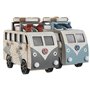 Figurine Décorative Home ESPRIT Bleu Blanc Terre cuite 22 x 7 x 14 cm (2 Unités)