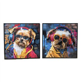 Cadre Home ESPRIT Moderne Chien 50 x 3