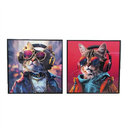 Cadre Home ESPRIT Moderne Chat 50 x 3