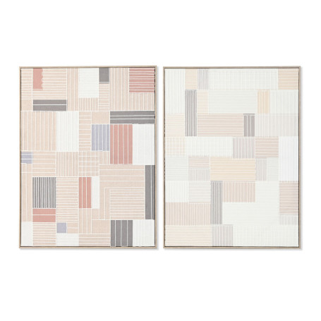 Cadre Home ESPRIT Marron Beige Vérifié Urbaine 60 x 3 x 80 cm (2 Unités)