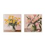 Cadre Home ESPRIT Jaune Vert Rose Shabby Chic Vase 83 x 4