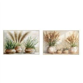 Cadre Home ESPRIT Vert Beige Pot Cottage 123 x 4