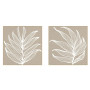 Cadre Home ESPRIT Blanc Naturel Feuille d'une plante Scandinave 83 x 4