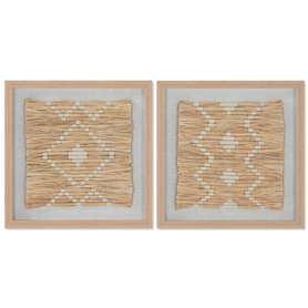 Cadre Home ESPRIT Blanc Naturel Scandinave 40 x 3 x 40 cm (2 Unités)
