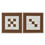 Cadre Home ESPRIT Blanc Marron Beige Moderne Urbaine 50 x 3 x 50 cm (2 Unités)