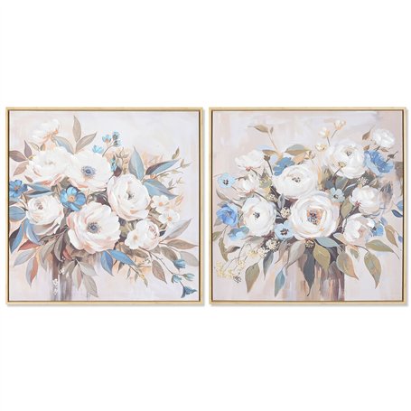 Cadre Home ESPRIT Bleu Blanc Beige Romantique Vase 60 x 3