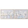 Cadre Home ESPRIT Bleu Blanc Vert Beige Vase Shabby Chic 70 x 3