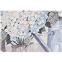 Cadre Home ESPRIT Bleu Gris Shabby Chic Hortensia 60 x 3 x 60 cm (2 Unités)