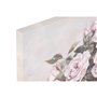 Cadre Home ESPRIT Blanc Rose Roses Romantique 60 x 3 x 60 cm (4 Unités)