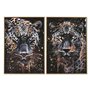 Cadre Home ESPRIT Noir Doré Léopard Colonial Laqué 50 x 3